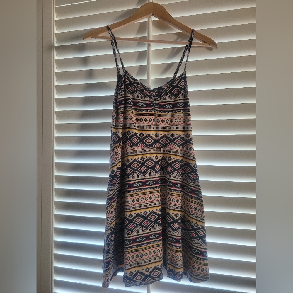 Xhilaration Geometric Print Dress - Multi-Color Size SMALL